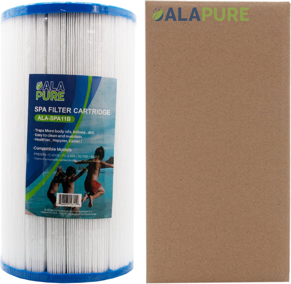 Alapure Spa Waterfilter PRB351N3 geschikt voor Pleatco |
